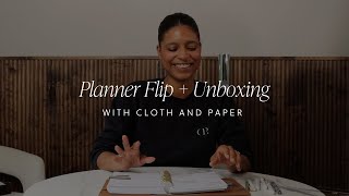 Planner Flip  Unboxing  Cloth amp Paper [upl. by Saibot]