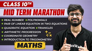 Complete CBSE Maths  Class 10th  MID Term in One Shot  Marathon Series 🔥 [upl. by Beard]