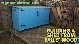 Building A Shed Using Pallet Wood  Part 1 of 3 [upl. by Lleirbag55]