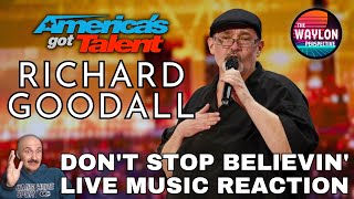 FIRST TIME HEARING Richard Goodall  Dont Stop Believin  AGT 2024 Auditions  REACTION SPLENDID [upl. by Rew22]