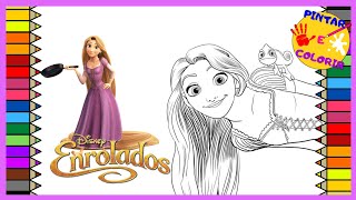 Rapunzel para colorir  Disney  Desenho Enrolados  Tangled  Pintar e Colorir [upl. by Shornick668]