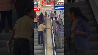 Hand Touching Prank In Escalator  shorts ytshorts prank [upl. by Aiak]