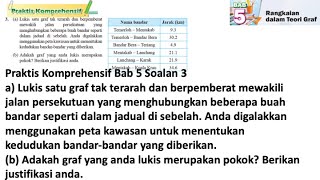 Praktis komprehensif Bab 5 No 3  Tingkatan 4 Bab 5 Rangkaian dalam teori graf  Math Tingkatan 4 [upl. by Paulina]