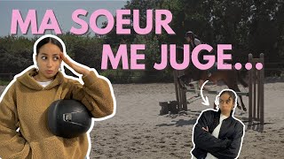 Ma sœur pas cavalière vient 4h avec moi au cheval VLOG4 [upl. by Hymen]