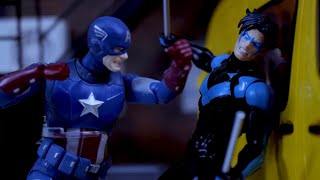 stop motion MARVEL vs DC 1 captain America VS night wing [upl. by Krasner162]