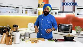 Mushroom Ghee Roast with Malbari Paratha  Borosil X Chef Harpal Sokhi [upl. by Ellerahc]