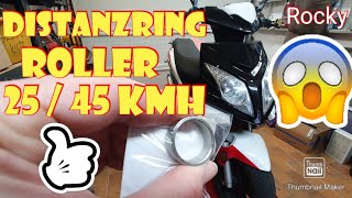 Distanzring Roller Variomatik einbauen  Drossel Ring Scooter Mofa Motorroller Drosseln 45 kmh 25kmh [upl. by Rollin595]