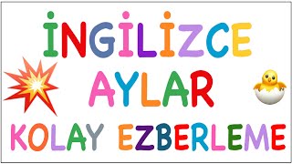 İNGİLİZCE AYLAR  KOLAY EZBERLEME [upl. by Ilzel]