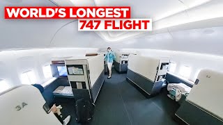 Korean Air B7478 First Class  Worlds Longest 747 Flight [upl. by Eniksre]