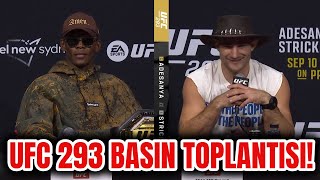 TÜRKÇE ALTYAZI UFC 293 BASIN TOPLANTISI ISRAEL ADESANYA VS SEAN STRICKLAND MAÇI [upl. by Namqul]