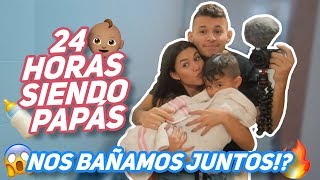 24 HORAS SIENDO PAPÁS  Nos bañamos juntos Brosnacion [upl. by Aynat]