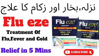 Flueze Sachet Uses In UrduHindi  Common Cold Fever Treatment  Sore Throat Treatment  Farman KMU [upl. by Hubble796]