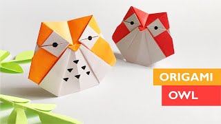 Easy Origami OWL  Origami Animals [upl. by Laen]