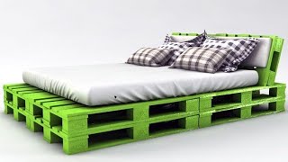 Recycled pallet bed design ideas 2  Repurposed wooden pallet bed ideas Reused pallet beds designs [upl. by Melisse]