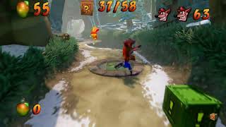 Crash Bandicoot 2 NSane Trilogy  No Hit Part 25  Level 15 UnBearable Crystal  Gem  Exit [upl. by Nnaaihtnyc220]