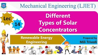 L 14 Different Types of Solar Concentrators  Solar Energy  Renewable Energy Engineering [upl. by Otrebireh74]