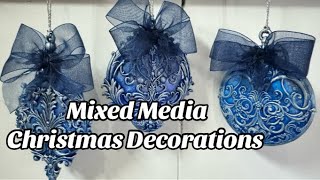 027 Mixed Media Christmas Decorations [upl. by Akissej]