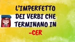 IMPARARE IL FRANCESE LIMPERFETTO CON I VERBI IN CER [upl. by Vinson892]