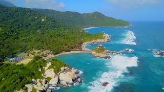 Tayrona National Park Colombia Beautiful Drone [upl. by Scrogan]