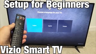 Vizio Smart TV How to Setup for Beginners step by step [upl. by Netsirk]