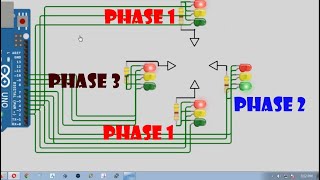 Arduino Traffic Light 4 Way Intersection 3 Phase Adjustable Signal Controller Programming Project [upl. by Nikola21]