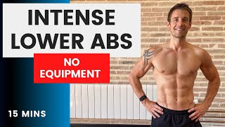 Intense Lower Abs  No Equipment at Home  15 Minutes  CrockFit [upl. by Jorge842]