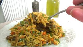 Quick and healthy dinner recipe  One pot Mushrooms Orzo pasta risoni [upl. by Zared]