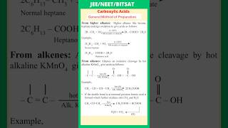 From higher alkanes  From alkenes  preparation methods of carboxylic acids [upl. by Dorr]