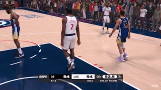 NBA 2K25 Emirates NBA Cup 🏆 Mode  CLIPPERS vs WARRIORS 4TH QTR GAMEPLAY [upl. by Nanek]