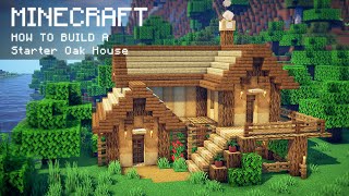 Minecraft How To Build a Starter Oak House [upl. by Ecnerrat]