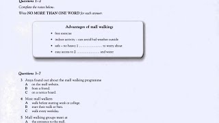 Advantages of mall walking ielts listening practice testtest 6 book 2 listeningieltswithAman [upl. by Londoner505]