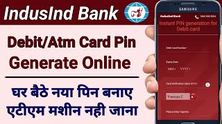 indusind bank atm pin generate online  how to generate indusind bank debit card pin online [upl. by Elsy]