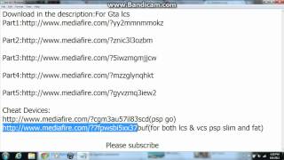 Gta Lcs psp download mediafire  cheat devices [upl. by Annaeirb]