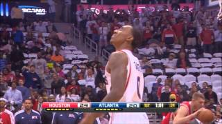 Jeff Teague Spectacular Dunk Offensive Foul [upl. by Hallam65]