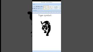 Tiger 🐅 symbol in ms word shortcut key symbols tiger tipsandtricks shortcutkeys viralvideo [upl. by Asor]