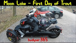 Canam Ryker and Honda XR650L Ride  First Day of Trout at Moon Lake [upl. by Girardi]