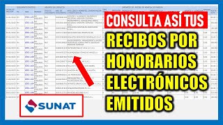 CÓMO VER MIS RECIBOS POR HONORARIOS ELECTRÓNICOS EMITIDOS 2023  SUNAT [upl. by Curkell]