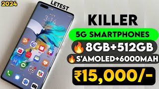 Top 5 Best 5G Smartphones Under 15000 in 2024  8GB512GB  Curved Display  Phones 5G under 15k [upl. by Anirroc]