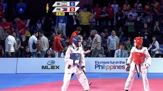 Female 57kg Semifinal Iran vs Philippines I 22nd Asian Taekwondo Championships [upl. by Rori]