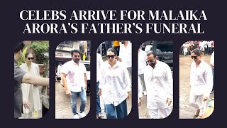 Malaika Arora’s Father’s Funeral Arbaaz Saif Ali Khan Kareena Kapoor among others pay tribute [upl. by End]