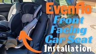 Evenflo Front Facing Car Seat Installation amp Review [upl. by Hahsi]