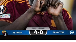 AS ROMA VS BRIGHTON 40 ALL GOALD amp HIGHLIGHTS2024 [upl. by Lhok]