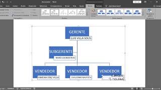 INSERTAR ORGANIGRAMA SENCILLO EN WORD CON SMART ART [upl. by Man233]