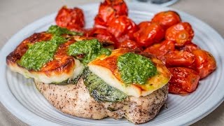 OnePan Basil Halloumi Chicken [upl. by Camella]