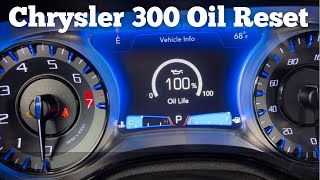 How To Reset The Oil Life On 2011  2021 Chrysler 300 To 100  Clear Oil Change Required Light [upl. by Arly]