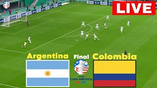 🔴LIVE  ARGENTINA vs COLOMBIA I COPA AMERICA 2024 FINAL MATCH FULL LIVE STREAMING I eFOOTBALL PES 21 [upl. by Leinaj519]