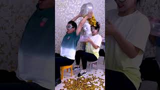 Take the gold coin challenge its really excitingFunnyfamily Partygames Funny Shorts [upl. by Trainer]