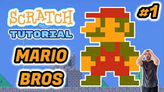 How to Make a SUPER MARIO BROS SCROLLING PLATFORMER GAME in Scratch 30  Tutorial 1 [upl. by Peirsen480]