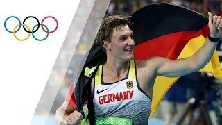 Rohler wins Germanys first javelin gold in 80 years [upl. by Aihsakal]