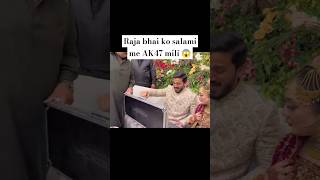 Rajab bhai ko  AK47 Salami  me mili 😱🙉 rajabfamliy Ak47Gun shortviral [upl. by Nelrsa]